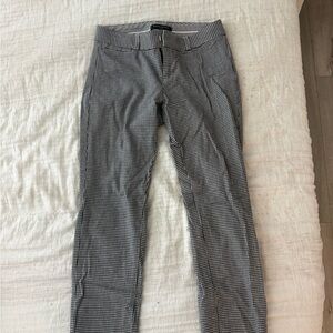 Banana Republic Women's Black and White Checkered Pants